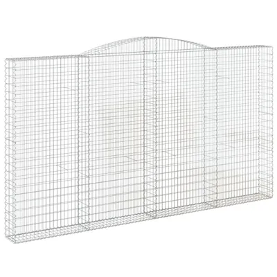 Zdjęcie produktu dla vidaXL Gabion z wysokim łukiem 400x30x220/240 cm Ocynkowane żelazo