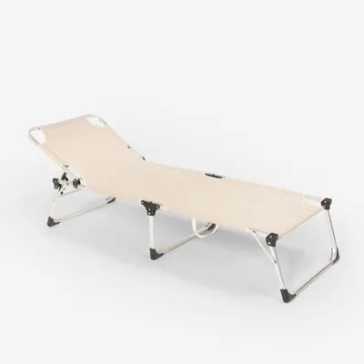 Image de Aluminium pliable jardin plage chaise longue Seychelles - Beige