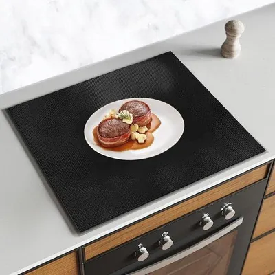 Image de Tapis de protection en silicone pour plaques à induction - Imperméable, résistant à la chaleur et anti-cratères