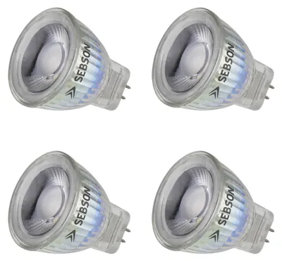 Produktbild von 4x LED Lampen MR11 warmweiß 3W G4 / GU4 / MR11 Leuchtmittel Strahler 12V SEBSON