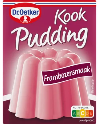 Produktbild von Dr. Oetker Kookpudding Himbeergeschmack 79g – cremiger Himbeer-Kochpudding