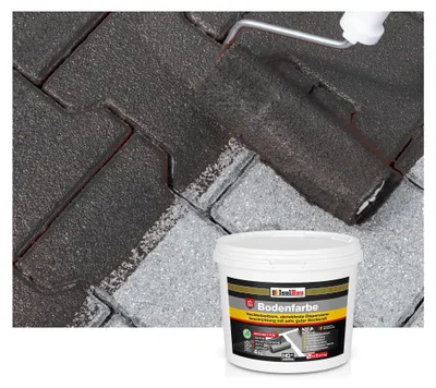 Produktbild von Isolbau Bodenfarbe Schwarz 4 kg Betonfarbe Bodenbeschichtung wasserfest innen außen