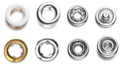 Produktbild von BabySnap Jersey Druckknöpfe (10,5mm) B03 weiß