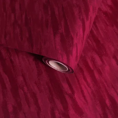 Image de Papier peint en velours rouge foncé, adhésif, dimensions : 30 cm x 300 cm