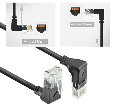 Image de ACT DD7903, 3 m, Cat6a, U/UTP (UTP), RJ-45, RJ-45, Noir