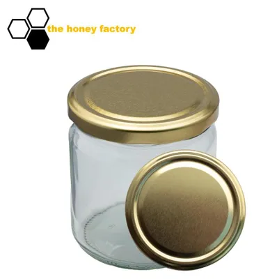 Produktbild von 96 x HONIGGLAS Twist Off 500G im KARTON inkl. Metalldeckel GOLD