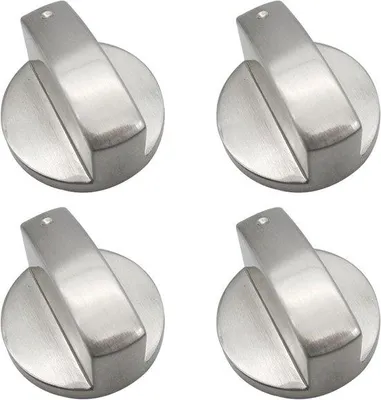 Obrázek produktu pro Nerezové knoflíky 4 × 6 mm, stříbrné, pro plynový sporák, troubu, varnou desku