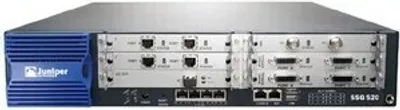 Produktbild von Juniper SSG 520M, 650 Mbit/s, 1000 Mbit/s, 300 Mbit/s, 500 Benutzer, Verkabelt, Ethernet, Fast Ethernet, Gigabit Ethernet, HDLC, Frame Relay, PPP, MLPPP, FRF.15, FRF.16