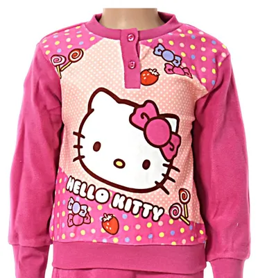 Produktbild von Schlafanzug Hello Kitty Fleece für Mädchen mit elastischem Bund und Bündchen