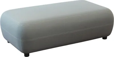 Immagine prodotto di Milani Home - pouf da giardino, polipropilene e alluminio, imbottito idrorepellente, grigio scuro, 119 x 65 x 40 cm