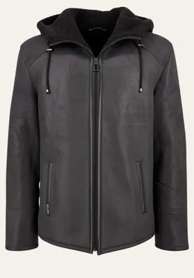 Produktbild von Jacke Levin Braun – Curly Lammfell im urban-lässigen Look - Größe: XL
