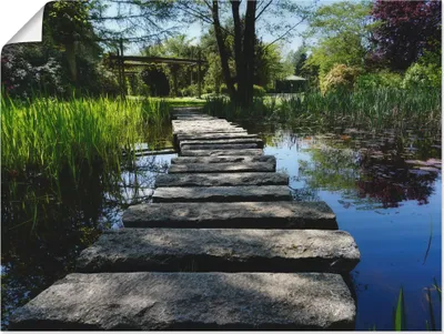 Produktbild von ARTland Poster Weg am Teich Größe: 40x30 cm