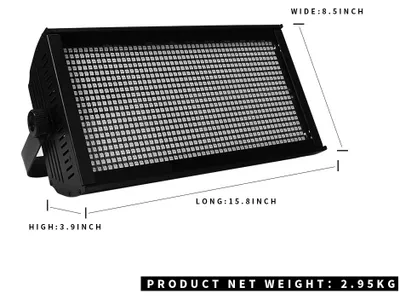 Produktbild von RGB-LED-Stroboskop - DMX-Bühnenlicht - 960 SMD-LEDs - 200 W - RGB-Washlight - 2er-Set - EU-Stecker