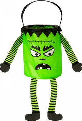 Produktbild von Halloween Beutel mit Monster als Motiv - Halloween Betteltasche