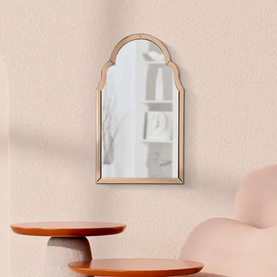Immagine prodotto di Mostarr - Specchio, 47x80h cm Rosa, Cornice Sagomata