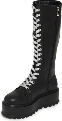 Produktbild von KOI Schnürstiefel Damen Monster High - Frankie Stein Firecracker Long Platform Boots schwarz/grün EU38