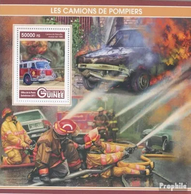 Produktbild von Briefmarken Guinea 2017 Mi Block 2768 (kompl. Ausgabe) postfrisch Feuerwehrfahrzeuge