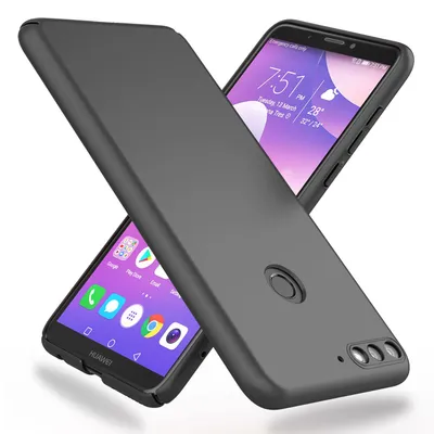 Obrázok produktu pre NALIA puzdro na mobilný telefón pre Huawei Y7 (2018), tenké tvrdé puzdro ochranný kryt slim cover black