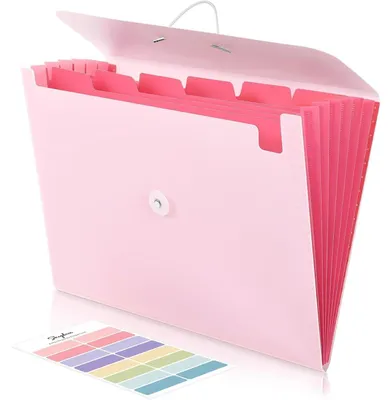 Produktbild von Fächermappe A4 mit Gummizug 7 Fächer Rosa PP