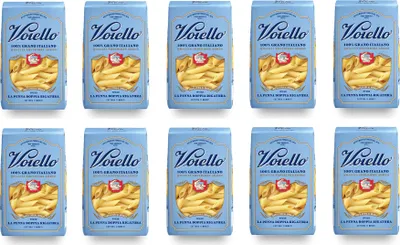 Produktbild von 10x Voiello La Penna Doppia Rigatura n°152 Pasta 100% Italienischer Weizen 500g Teigwaren aus Hartweizengrieß Bronze-Zeichnung