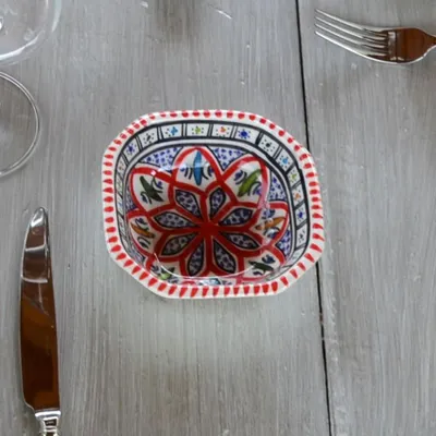 Zdjęcie produktu dla Naczynie ośmiokątne Bakir czerwone - L 11 cm