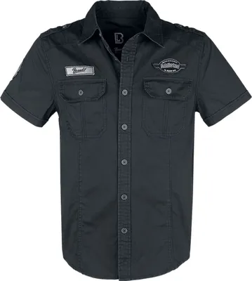 Produktbild von Brandit Kurzarmhemd Herren Luis Vintageshirt Shortsleeve schwarz 3XL