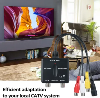 Produktbild von Mini-RF-Modulator AV zum RF-Modulatorausgang NTSC CH3-Kanaele PLL-gesteuerte VHF-Betriebsfrequenz