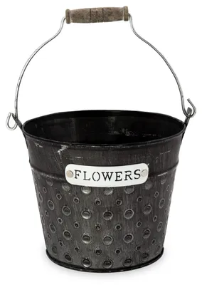 Image de Pot de fleurs en zinc antique pour intérieur et extérieur