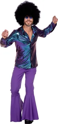 Produktbild von 70er Jahre Hemd Disco Dancer lila Größe: M