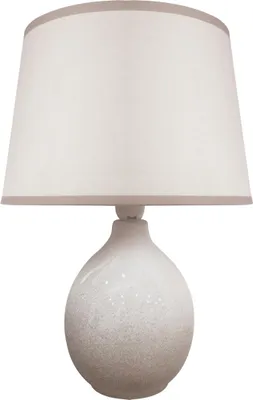 Produktbild von Roma Nachttischlampe creme-grau E14, Keramik, austauschbar, 40W, elegantes Design, Innenbeleuchtung