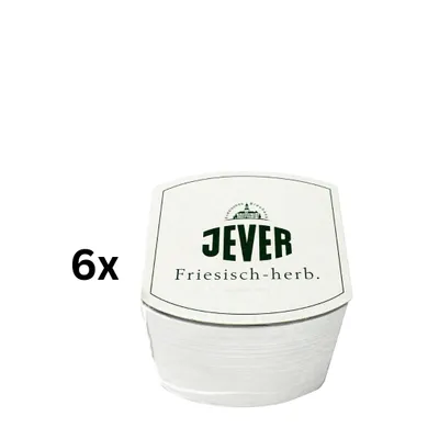 Produktbild von Jever Bierdeckel Untersetzer 6 x 100 Stück = 600 Stück Tropfendeckchen Pils Kragen Schaum Fänger Papier Lätzchen Manschette Rosetten Tropfdeckchen