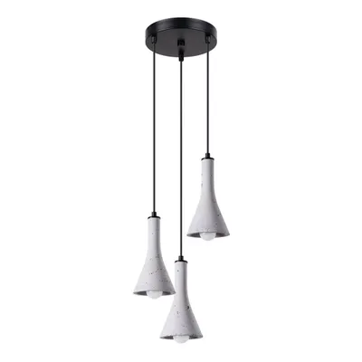 Produktbild von SOLLUX lighting Pendelleuchte de Beton REA 3P - Lampe con 3 Quellen de luz E14 - Glühbirnen nicht enthalten - Moderne Pendelleuchte für das Wohnzimmer - Scandi-Lampen --- 27x27x115cm