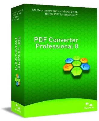 Produktbild von Nuance Professional 8 PDF Converter, Box, Full, 1 Benutzer, 700 MB, 512 MB, Intel Pentium 4