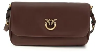 Image de PINKO sac à épaule en cuir de veau marron