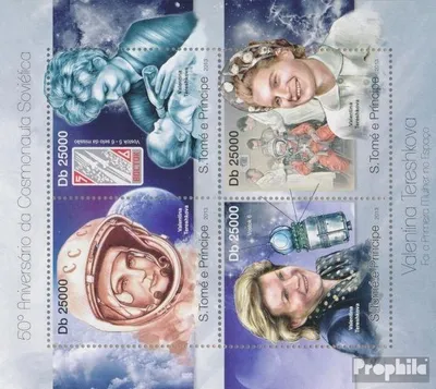 Produktbild von Briefmarken Sao Tome e Principe 2013 Mi 5021-5024 Kleinbogen (kompl. Ausgabe) postfrisch Walentina Tereschkowa