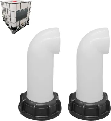 Imagen del producto de Válvula de desagüe IBC de 60 mm, 2 unidades, de plástico, para tanques de agua
