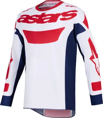 Obrázok produktu pre Dres RACER RIWAY, ALPINESTARS (biela/modrá/červená, veľkosť XL)