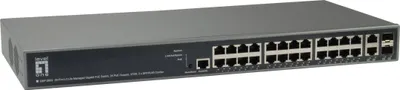 Obrázek produktu pro LevelOne GEP-2682, Řízený, L3, Gigabit Ethernet (10/100/1000), Podpora napájení po Ethernetu (PoE), Instalace do racku