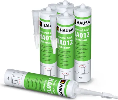 Produktbild von HAUSA Maleracryl HA012 elastische Acryl-Dichtmasse Innen & Außen weiß 5 x 310ml