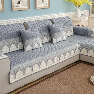 Immagine prodotto di Copertura per divano con angoli, antiscivolo, adatta a divani a forma di L, 90 x 120 cm, colore grigio