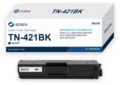 Produktbild von Toner kompatibel mit Brother TN-421BK HL-L8260CDW HL-L8360CDW MFC-L8900CDW