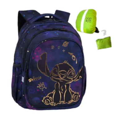 Produktbild von Goldkids   - Rucksack Schulrucksack Teenager Kinderrucksack für Jungen und Mädchen Ranzen Tornister Schulltasche und Regenschutz - Stitch Motiv