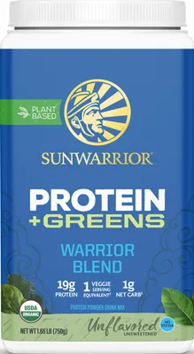 Produktbild von Sunwarrior Warrior Blend + Greens Organic (750g) Unflavoured - Eiweiße - Veganes Eiweiß
