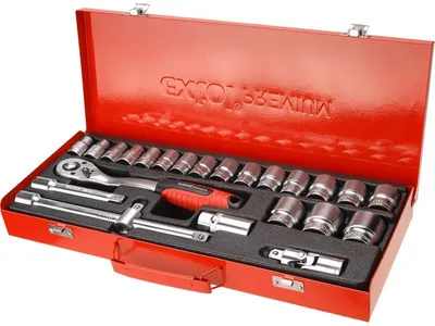 Obrázok produktu pre Sada nástrčných kľúčov Extol Premium (8818365) 24-dielna sada, 1/2", CrV