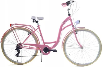 Zdjęcie produktu dla Rower Dallas City 26" 7spd - różowy z kremem