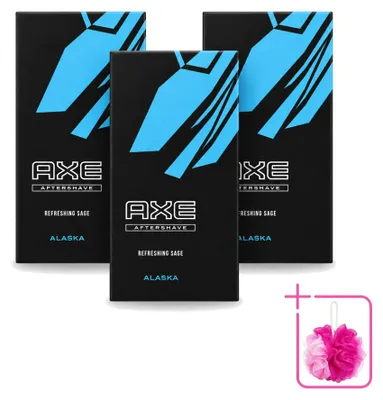 Immagine prodotto di 3 flaconi di dopobarba Axe Alaska - 100 ml ciascuno - confezione risparmio - 3 pezzi
