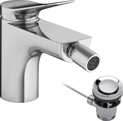 Immagine prodotto di hansgrohe Vivenis Mitigeur monocommandé pour bidet avec vidage à tirette, portée 130mm, 75200000, 75200000