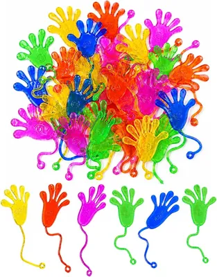 Productafbeelding van Kleverige handen voor feestjes - Set van 30 - Elastisch speelgoed voor kinderen - Ideaal voor feestjes