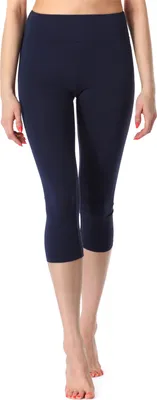Produktbild von Merry Style Damen Leggings Fitnesshose 3/4 aus Viskose MS10-220 (Navy blau, XS)