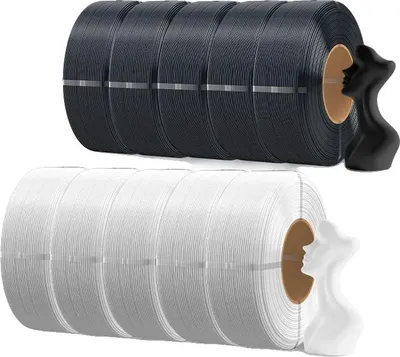 Immagine prodotto di filamento per stampante 3D, diametro 1,75 mm, alta tenacità, HSMPETG 5BK 5WT